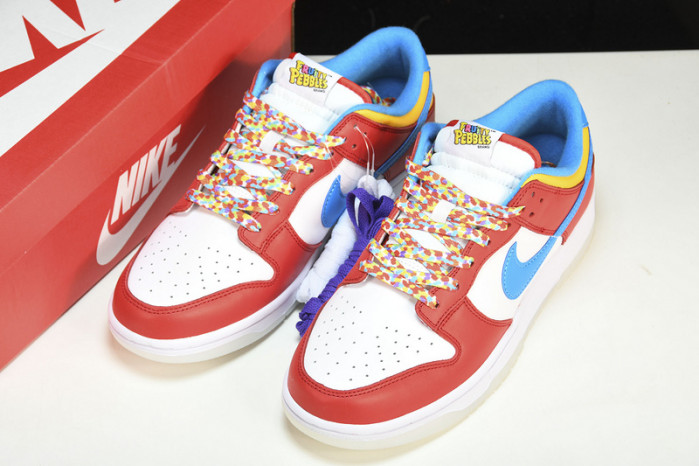 lebron james x nike dunk low fruity pebbles dh8009-600